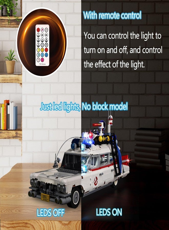 طقم إضاءة LED من BrickSoul متوافق مع ليغو 10274، طقم أوضاع إضاءة قابلة للتعديل متوافق مع سيارة Ghostbusters ECTO-1، الإضاءة فقط (السيارة غير متضمنة)، إصدار التحكم عن بعد - Image 4